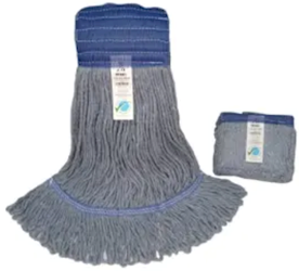 MOP HEAD, ABCO, BLENDED, COTTON, BLUE, 5" HEADBAND, 20 OZ, 1/EA LARGE